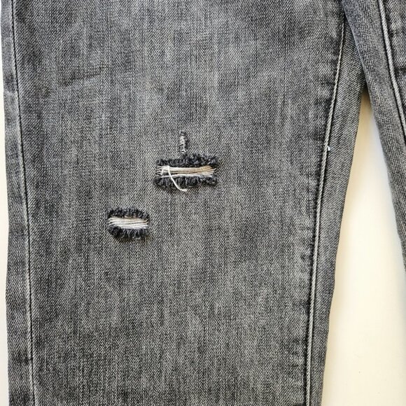 NWT ONE TEASPOON Truckers Mid Rise Straight Leg Women's 26 Opium Grey Distressed - Picture 7 of 15